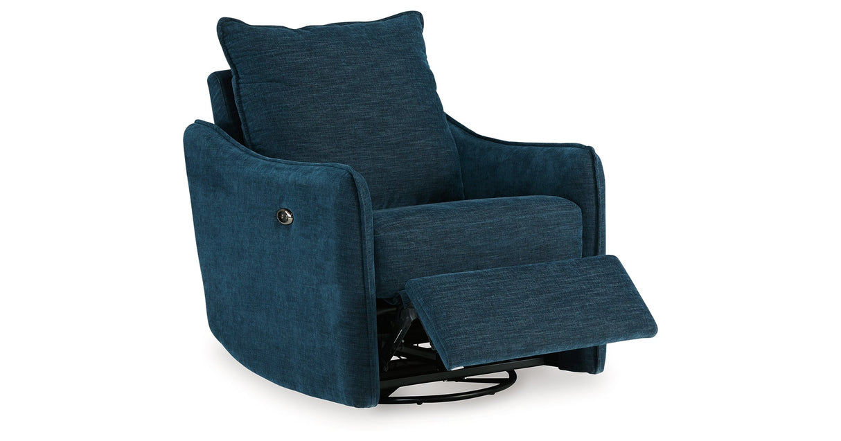 McBurg Navy Swivel Power Recliner by ASHLEY FURNITURE at Eve Furniture
