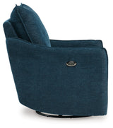 McBurg Navy Swivel Power Recliner by ASHLEY FURNITURE at Eve Furniture