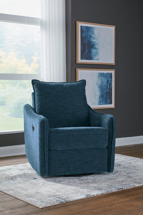 McBurg Navy Swivel Power Recliner by ASHLEY FURNITURE at Eve Furniture