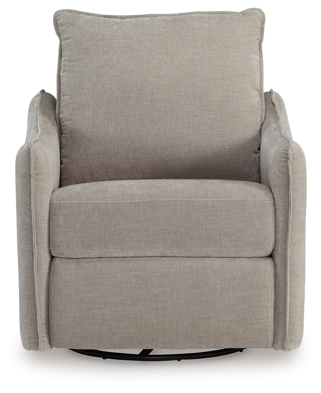 McBurg Taupe Swivel Power Recliner