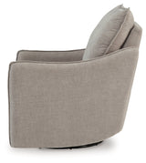 McBurg Taupe Swivel Power Recliner