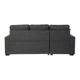 McCafferty Dark Gray 2-Piece Sectional with Pull-out Bed and Left Chaise with Hidden Storage by Homelegance at Eve Furniture