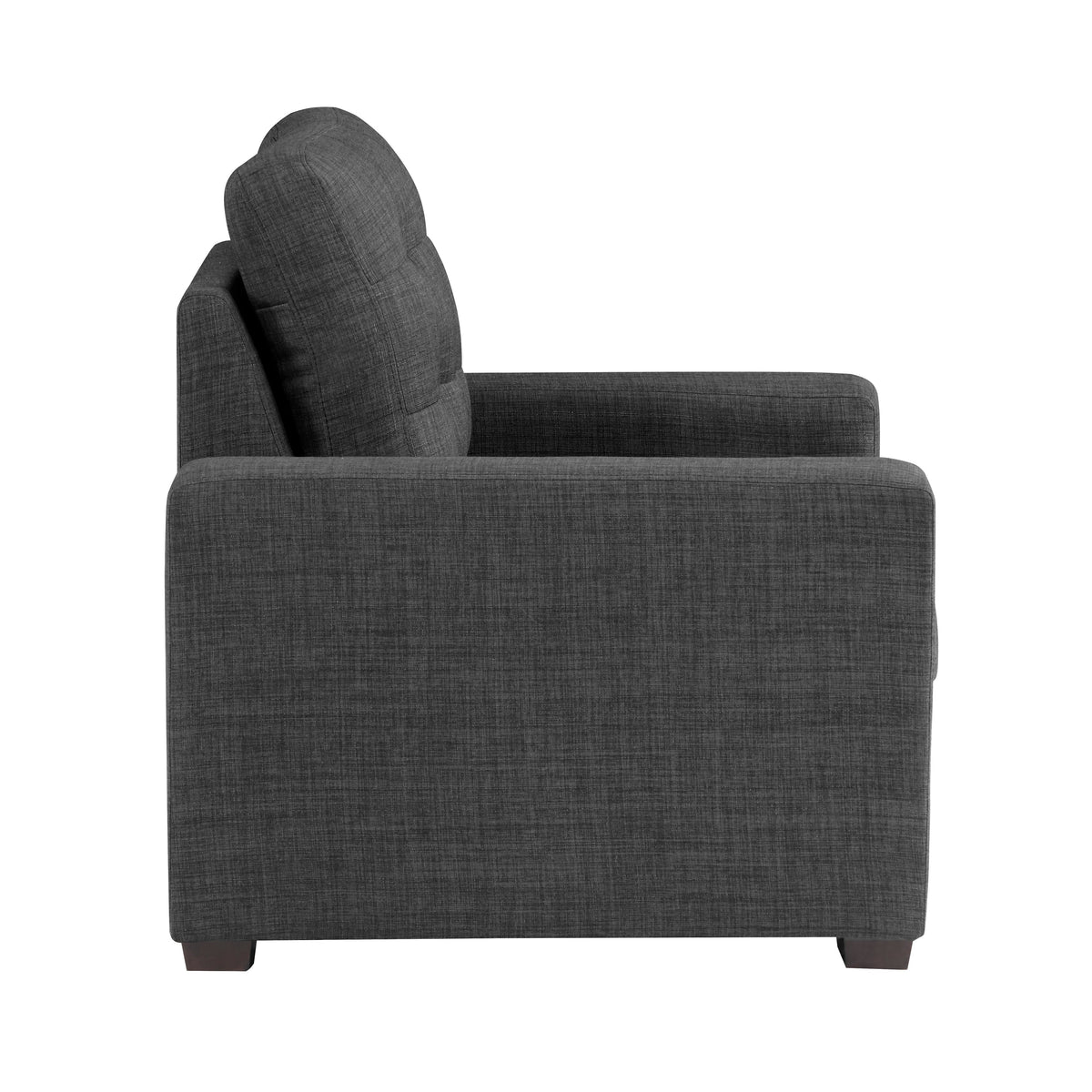 McCafferty Dark Gray Chair with Pull-Out Ottoman by Homelegance at Eve Furniture