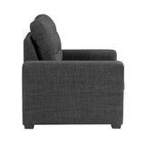 McCafferty Dark Gray Chair with Pull-Out Ottoman by Homelegance at Eve Furniture