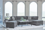 Mccord 2-Piece Cushion Back Sectional Dark Gray