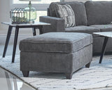 Mccord Dark Gray Upholstered Ottoman by Coaster at Eve Furniture