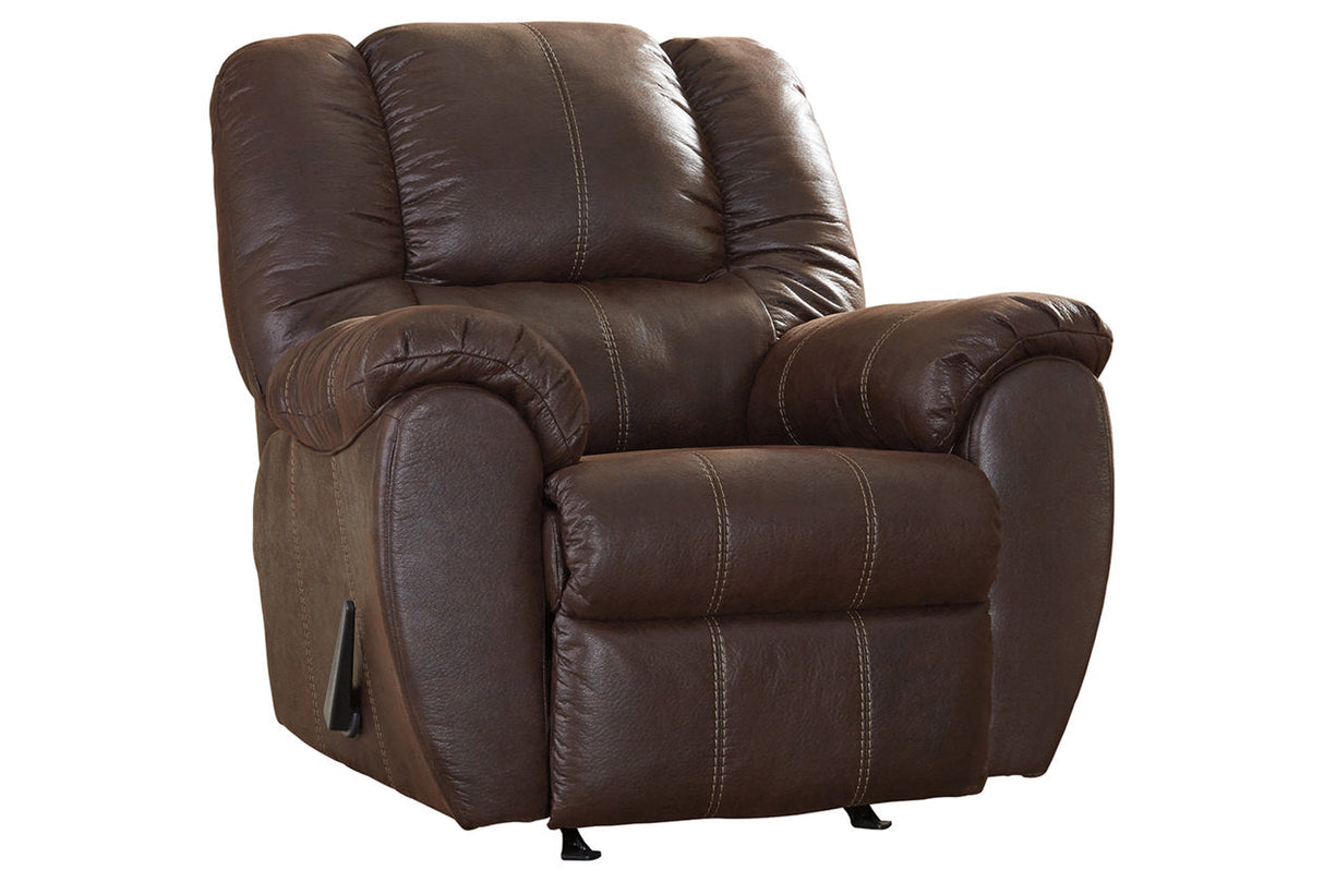 McGann Walnut Recliner by Ashley at Eve Furniture