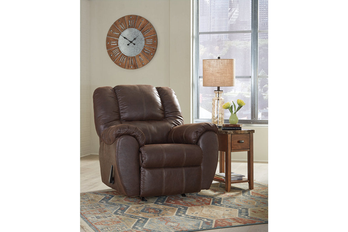 McGann Walnut Recliner by Ashley at Eve Furniture
