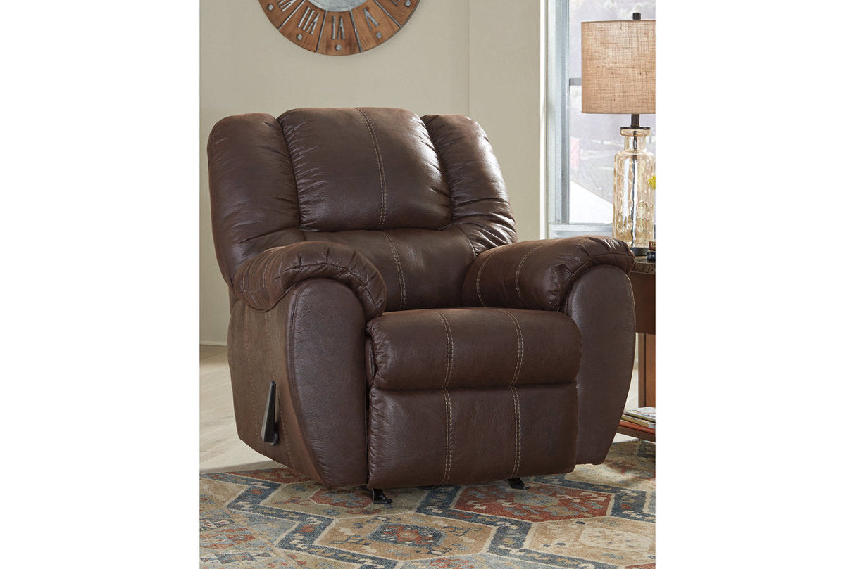 McGann Walnut Recliner by Ashley at Eve Furniture