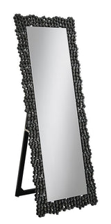 McKay Silver/Smoky Gray Textural Frame Cheval Floor Mirror by Coaster at Eve Furniture