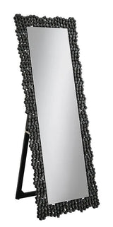 McKay Silver/Smoky Gray Textural Frame Cheval Floor Mirror by Coaster at Eve Furniture