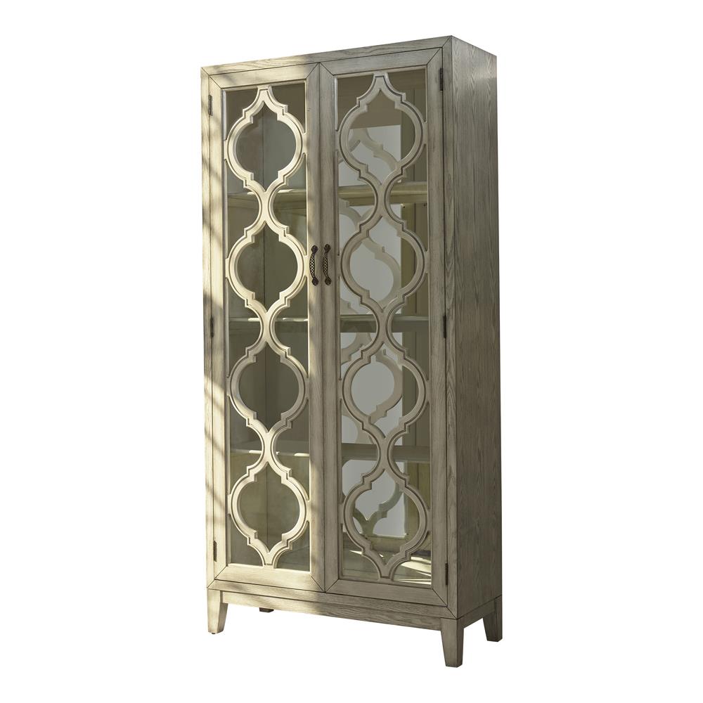 McKellen Antique White 2-Door Tall Cabinet