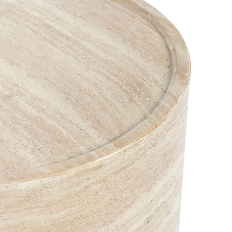 Mckenna Natural Outdoor Round End Table by Classic Home at Eve Furniture