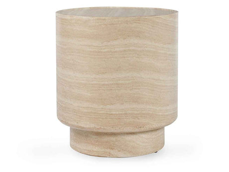 Mckenna Natural Outdoor Round End Table by Classic Home at Eve Furniture