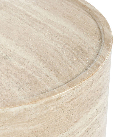 Mckenna Beige 18" Round Outdoor End Table by Classic Home at Eve Furniture