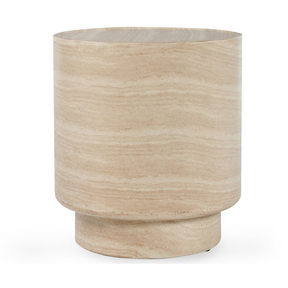 Mckenna Beige 18" Round Outdoor End Table by Classic Home at Eve Furniture