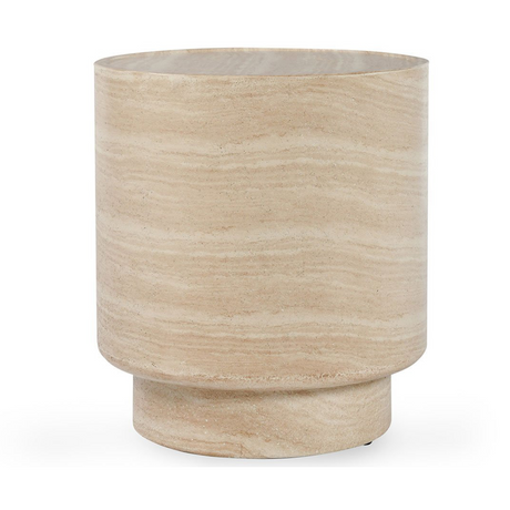 Mckenna Beige 18" Round Outdoor End Table by Classic Home at Eve Furniture