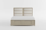 McKewen Light Gray California King Platform Bed with Footboard Storage by Homelegance at Eve Furniture
