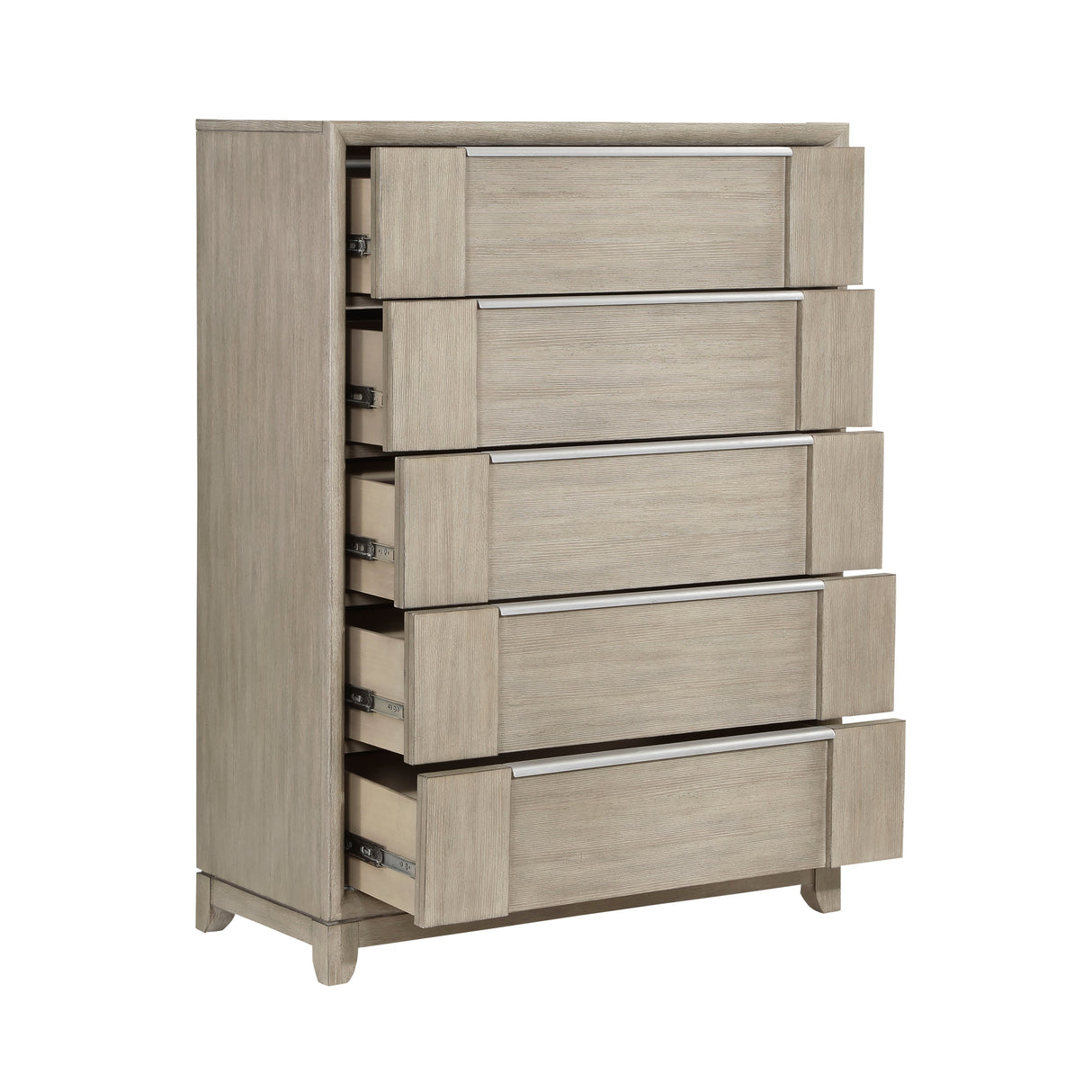 McKewen Light Gray Upholstered Storage Platform Bedroom Set by Homelegance at Eve Furniture