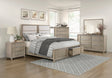 McKewen Light Gray Upholstered Storage Platform Bedroom Set by Homelegance at Eve Furniture