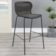 McKinley Brown/Sandy Black Upholstered Bar Stools with Footrest, Set of 2 by Coaster at Eve Furniture