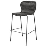 McKinley Brown/Sandy Black Upholstered Bar Stools with Footrest, Set of 2 by Coaster at Eve Furniture