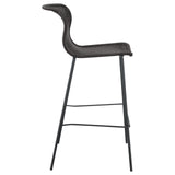 McKinley Brown/Sandy Black Upholstered Bar Stools with Footrest, Set of 2 by Coaster at Eve Furniture