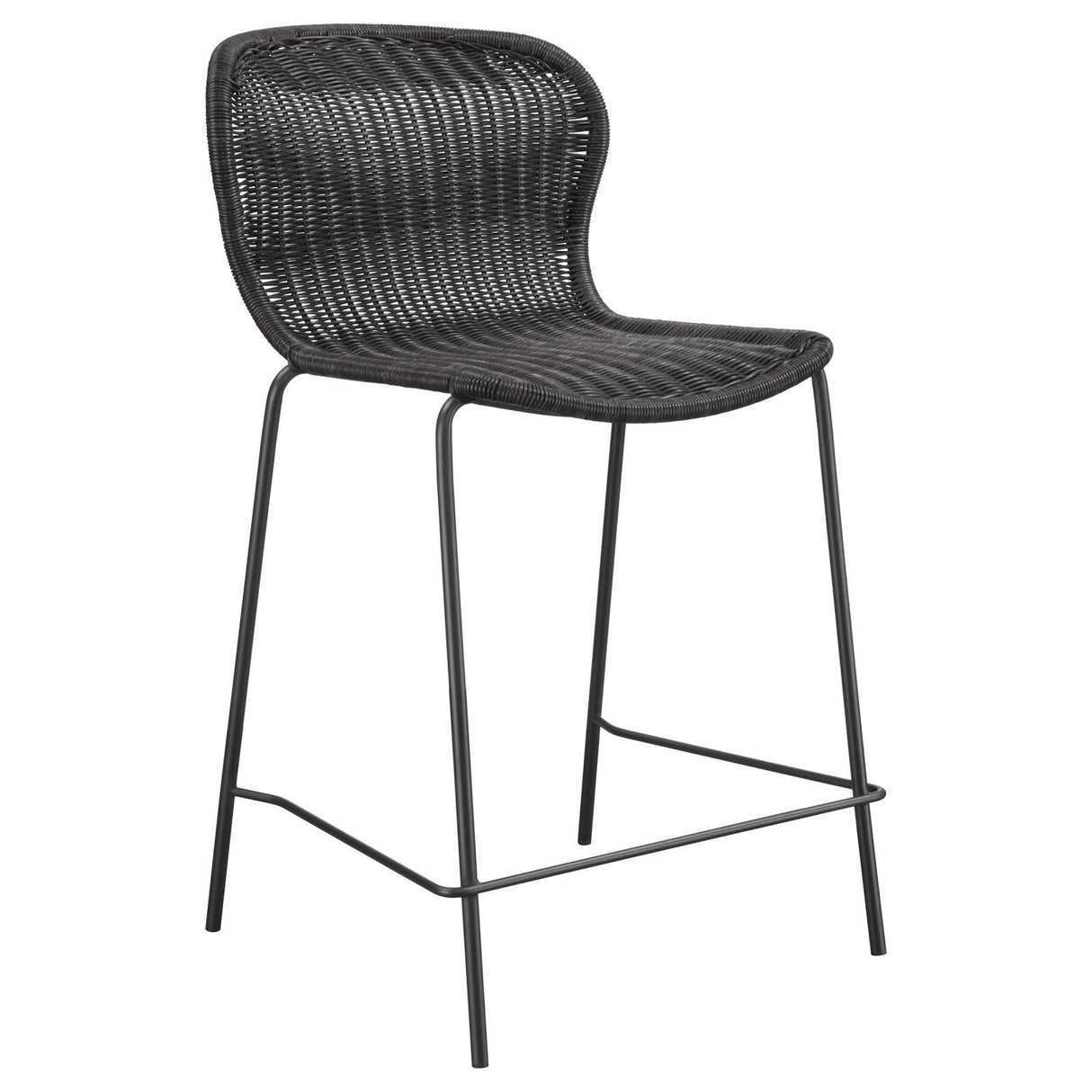 McKinley Brown/Sandy Black Upholstered Counter Height Stools with Footrest, Set of 2 by Coaster at Eve Furniture