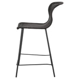 McKinley Brown/Sandy Black Upholstered Counter Height Stools with Footrest, Set of 2 by Coaster at Eve Furniture