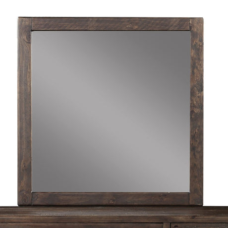 McKinney Solid Wood Beveled Glass Mirror in Espresso Pine by Modus Furniture at Eve Furniture