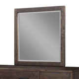 McKinney Solid Wood Beveled Glass Mirror in Espresso Pine by Modus Furniture at Eve Furniture