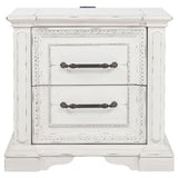 McKinney Vintage White 2-drawer Nightstand with Dual USB by Coaster at Eve Furniture