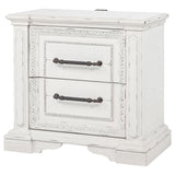 McKinney Vintage White 2-drawer Nightstand with Dual USB by Coaster at Eve Furniture