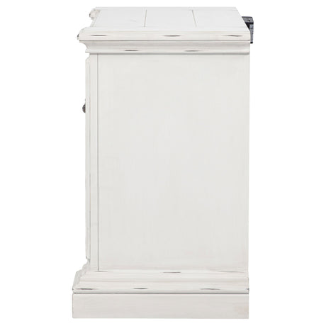 McKinney Vintage White 2-drawer Nightstand with Dual USB by Coaster at Eve Furniture