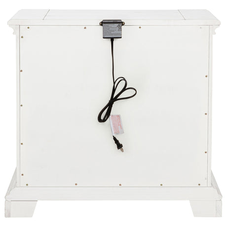 McKinney Vintage White 2-drawer Nightstand with Dual USB by Coaster at Eve Furniture