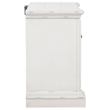 McKinney Vintage White 2-drawer Nightstand with Dual USB by Coaster at Eve Furniture