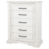 McKinney Vintage White 5-drawer Bedroom Chest of Drawers by Coaster at Eve Furniture