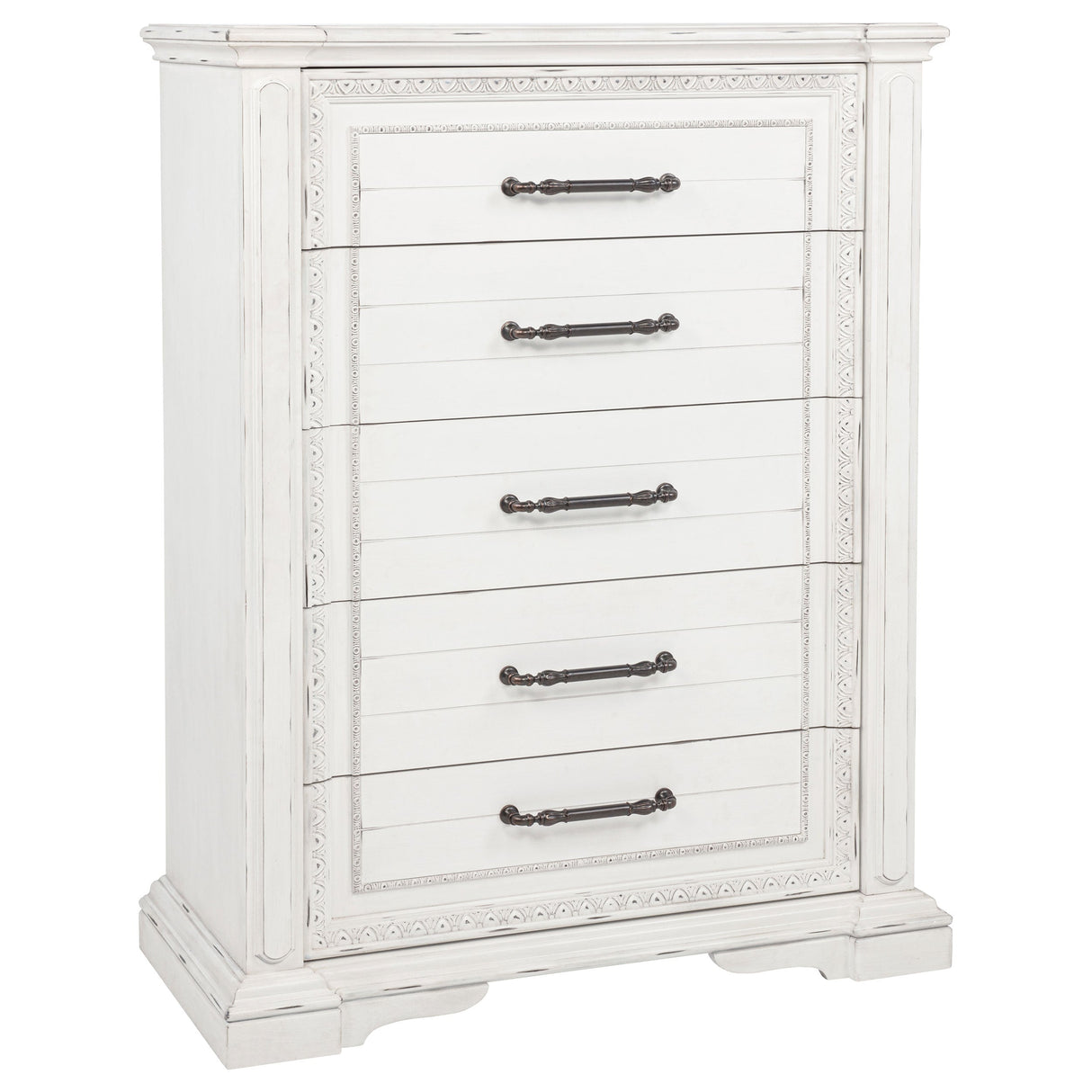 McKinney Vintage White 5-drawer Bedroom Chest of Drawers by Coaster at Eve Furniture