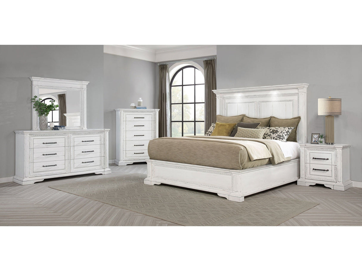McKinney Vintage White 5-piece Queen Bedroom Set by Coaster at Eve Furniture