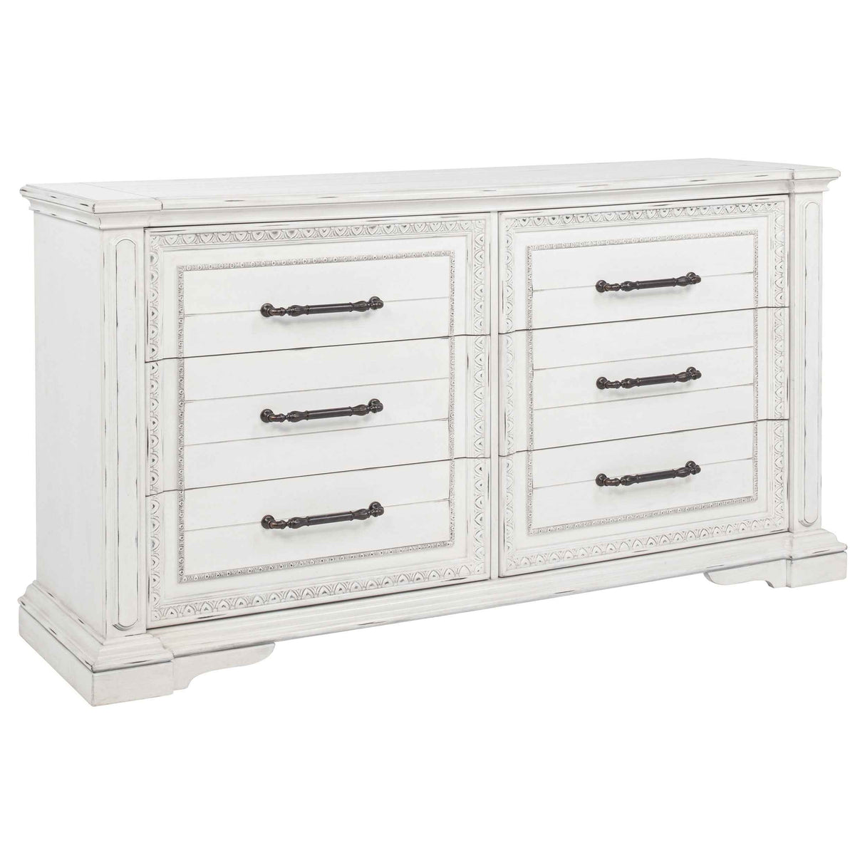 McKinney Vintage White 6-drawer Bedroom Dresser Cabinet by Coaster at Eve Furniture