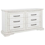 McKinney Vintage White 6-drawer Bedroom Dresser Cabinet by Coaster at Eve Furniture