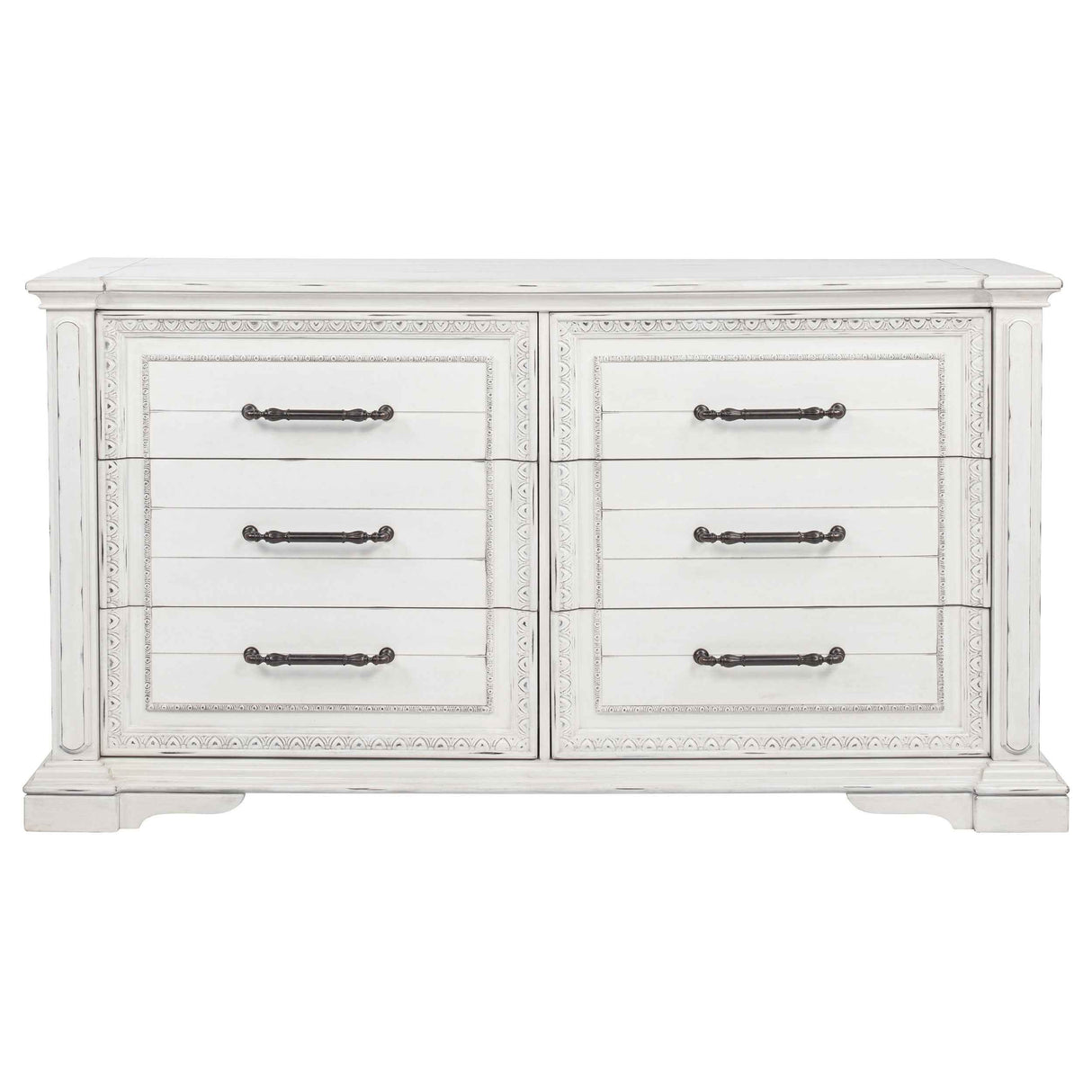 McKinney Vintage White 6-drawer Bedroom Dresser Cabinet by Coaster at Eve Furniture