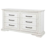 McKinney Vintage White 6-drawer Bedroom Dresser Cabinet by Coaster at Eve Furniture