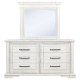McKinney Vintage White 6-drawer Bedroom Dresser with Mirror by Coaster at Eve Furniture