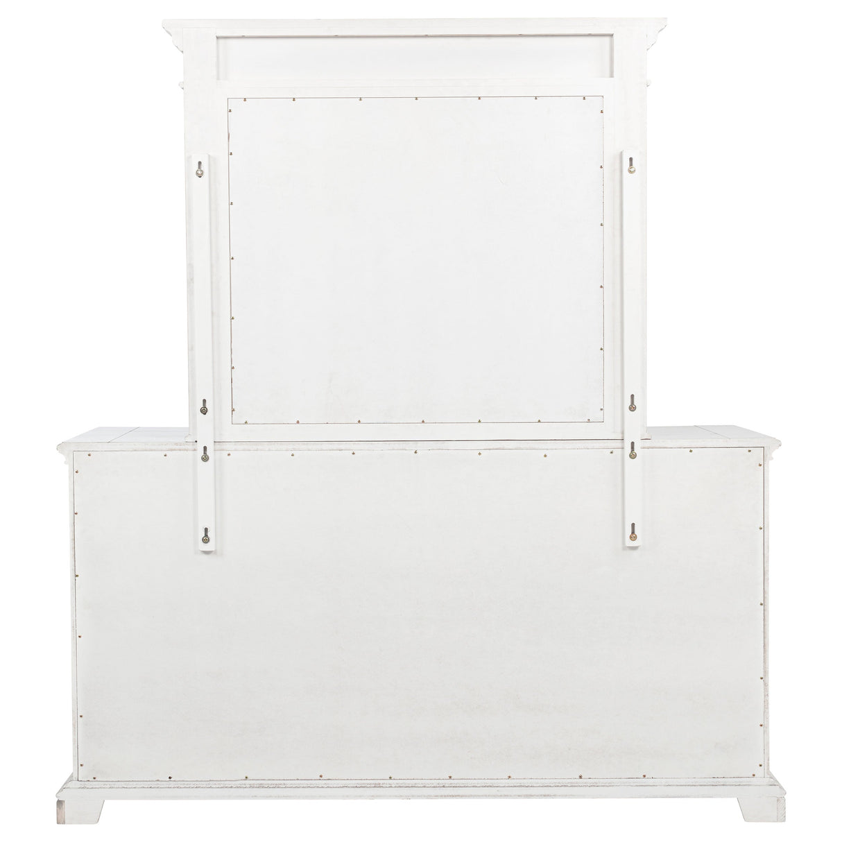 McKinney Vintage White 6-drawer Bedroom Dresser with Mirror by Coaster at Eve Furniture