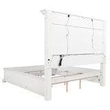 McKinney Vintage White California King LED Light Panel Bed by Coaster at Eve Furniture
