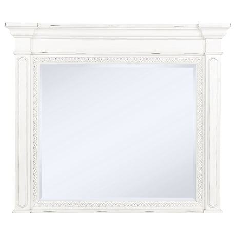 McKinney Vintage White Dresser Mirror by Coaster at Eve Furniture