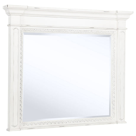 McKinney Vintage White Dresser Mirror by Coaster at Eve Furniture