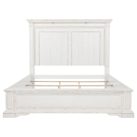 McKinney Vintage White Queen LED Light Panel Bed by Coaster at Eve Furniture