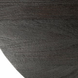 McLeod II Round Brown Solid Wood Top Gold Metal Base Dining Table by Mercana at Eve Furniture